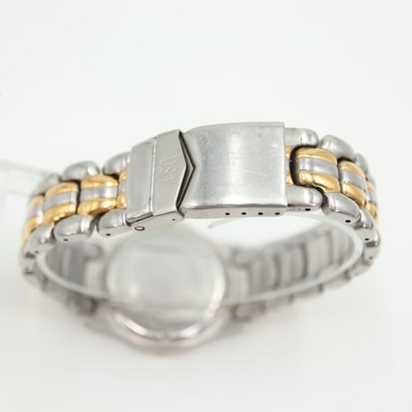 ESQ Swiss Watch Men 36mm Two Tone Date Glitter Dial Stainless Steel New Battery - Picture 14 of 16